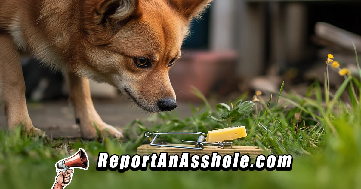Neighborhood Ass#@!e in Plainfield, IL Puts Mouse Traps on His Lawn